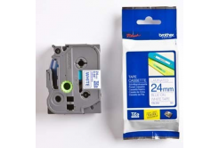 Brother TZ-253 / TZe -253, 24mm x 8m, testo blu/sfondo bianco, nastro originale