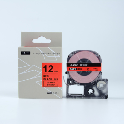 Epson LTS12RW, 12mm x 5m, testo rossa / sfondo bianco, nastro compatibile