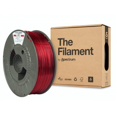 "The Filament" by Spectrum TF-24028, PETG, 1,75mm, 1000g, Rosso trasparente (Transparent red)