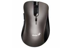 Mouse senza fili, Genius Ergo 8100S 31030040402, colore titanio, ottica, 1600DPI
