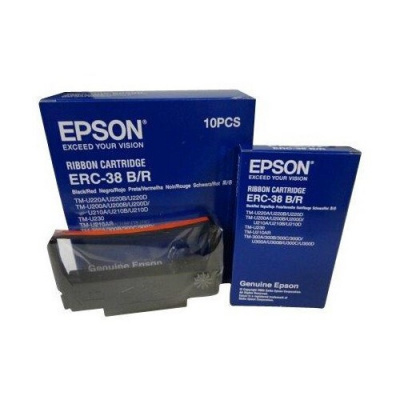 Epson ERC 38 C43S015376, rosso-nero, nastro d'inchiostro originale
