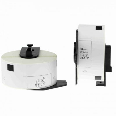 Rotoli di etichette compatibili per Brother DK-11208, 38mm x 90mm, 400 etichette