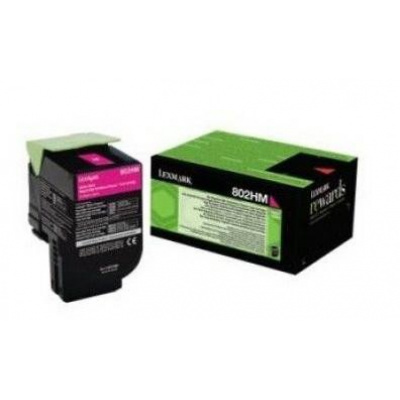 Lexmark 80C2HME magenta toner originale