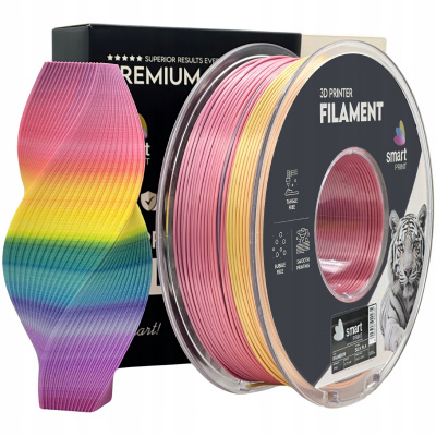 Smart Print FG-S109-E1, 3D filamento, PLA Silk, 1,75mm, 1000g, Multicolore (Rainbow)