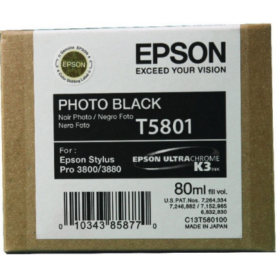 Epson T5801 foto nero (photo black) cartuccia originale