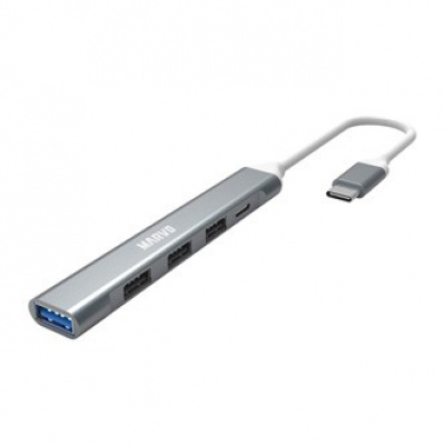 USB (3.0) hub 5-port, UH008, metallico, Marvo