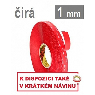 3M VHB™ 4910-F, tl. 1 mm, transparentní oboustranně velmi silně lepicí akrylová páska 15 mm x 33 m