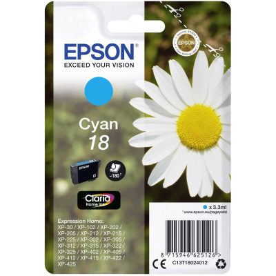 Epson 18 C13T18024012 ciano (cyan) cartuccia originale
