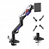 Powerton ERGO STRYNX Supporto regolabile per monitor, bianco/nero, 2-30KG, morsetto, 24"- 57", 75x75/100x100/100x200/200x100/200x200