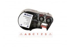 Brady M4C-500-595-WT-RD / 170819, 12.70 mm x 7.62 m, Vinile, testo rossa / sfondo bianco