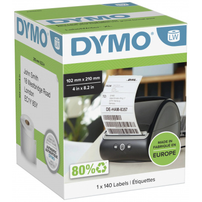 Dymo 2166659, 210mm x 102mm, bianco etichette di carta