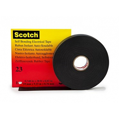 3M 23 Scotch nastro autoagglomerante isolante elettrico, nero, 19 mm x 9,1 m