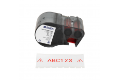 Brady M5C-1500-595-WT-RD / 170945, 38.10 mm x 7.62 m, Vinile, testo rossa / sfondo bianco