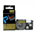 Nastro compatibile con Casio XR-6GD1 6mm x 8m testo nera / sfondo d'oro