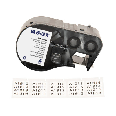 Brady M4-48-498 / 170790, 25.40 mm, Vinyl, testo nera / sfondo bianco
