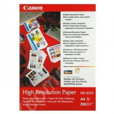Canon High Resolution Paper HR-101 1033A001, 106 g/m2, A4, 200pz, appositamente levigato, bianco, carta fotografica