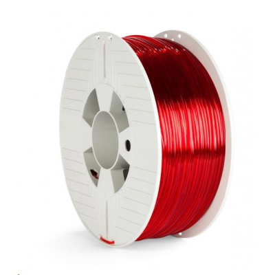Verbatim 55062 3D filamento, PET-G, 2,85mm, 1000g, 123m, Rosso trasparente (Transparent red)