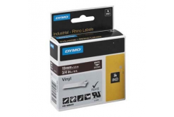 Dymo Rhino 1805418, 19mm x 5,5m, testo bianco/sfondo marrone, nastro originale