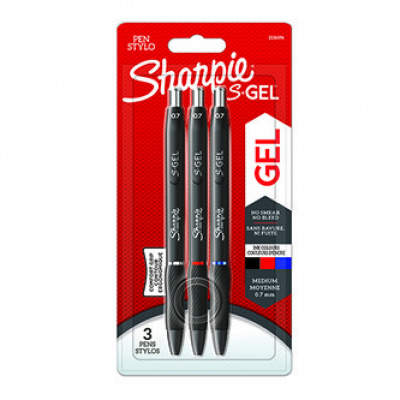 Sharpie 2136596, penna gel S-Gel, mix di colori, 3pz, 0.7mm