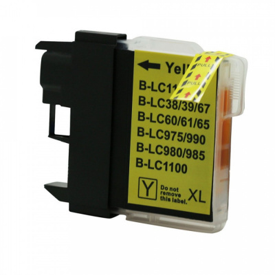 Cartuccia compatibile con Brother LC-980/LC-985/LC-1100 giallo (yellow)