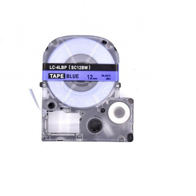 Epson LK-4LBP, SC12BW, 12mm x 9m, testo nera / sfondo blu, nastro compatibile