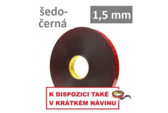 3M VHB™ 5962-F, tl. 1,5 mm; šedočerná oboustranně lepicí akrylová páska 19 mm x 3 m