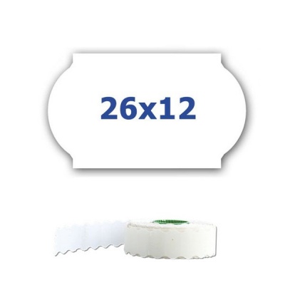 Etichette di prezzo per l'etichettatura delle pinze, 26mm x 12mm, 900pz bianco