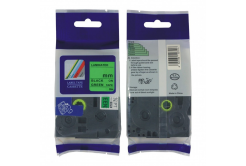 Brother HGe-751, 24mm x 8m, testo nera / sfondo verde, alta velocitá nastro compatibile