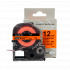 Epson SK12D, 12mm x 5m, testo nera / fluorescente nastro arancione, nastro compatibile