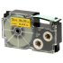 Casio XR-12YW1, 12mm x 8m, testo nera/sfondo giallo, nastro originale