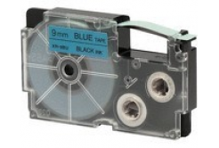 Casio XR-9BU1, 9mm x 8m, testo nera/sfondo blu, nastro originale