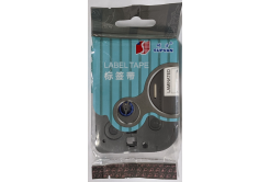 Nastro autoadesivo Supvan L-A221E, 9mm x 8m, testo nera / sfondo bianco, non laminato
