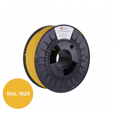 C-Tech 3DF-P-TPU90A-1.75-1023 3D filamento, PREMIUM LINE, TPU 90A, flessibile, RAL1023 1,75mm, 1000g, Giallo traffico (Traffic yellow)