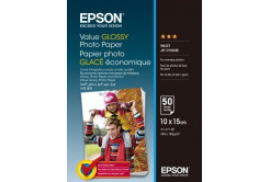 Epson Value Glossy Photo Paper C13S400038, 183 g/m2, 10x15cm, 50pz, lucido, bianco, carta fotografica