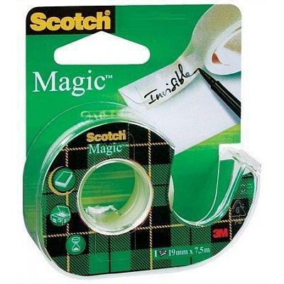 Nastro 3M 810 Scotch Magic con dispenser, 19 mm x 7,5 m