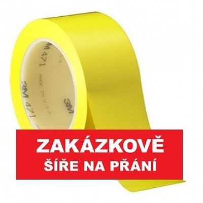 3M 471 Nastro adesivo di marcatura in PVC, resistente all'abrasione, giallo 9 mm x 33 m