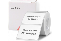 Niimbot A2A88658401, 40x20mm, 320pz, bianco etichette autoadesive