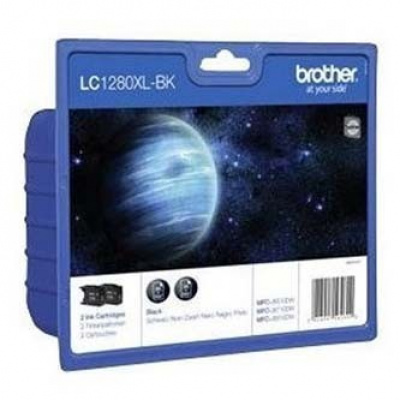 Brother LC-1280XLBKBP2 confezione doppia nero (black) cartuccia originale