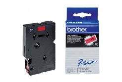 Brother TC-491, 9mm x 7,7m, testo nera / sfondo rosso, nastro originale