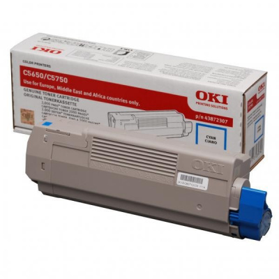 OKI 43872307 ciano (cyan) toner originale
