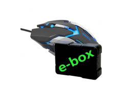 E-blue Mouse Auroza Gaming EMS639BKAA-UI, 4000DPI, ottica, 6sp\., wired USB, nero, gaming, e-box