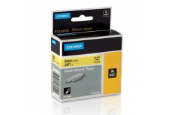 Dymo Rhino 18054, S0718290, 9mm x 1,5m testo nera / sfondo giallo, nastro originale