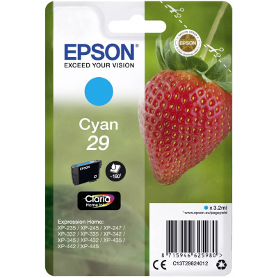 Epson T29 C13T29824012 ciano (cyan) cartuccia originale