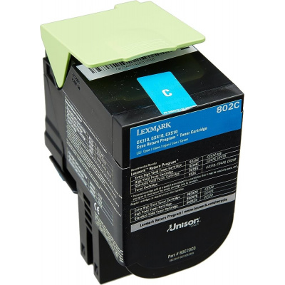 Lexmark 80C20C0 ciano (cyan) toner originale