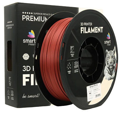 Smart Print FG-S216-E1, 3D filamento, PETG Matte, 1,75mm, 1000g, Rosso (Red)