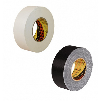 3M 389 Nastro adesivo in tessuto colorato, 50 mm x 50 m 50 mm x 50 m nero/black