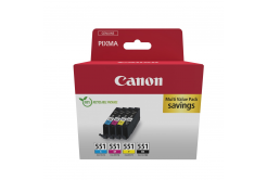 Canon CLI-551 6509B015 colore (CMYK) multipack di cartucce originali