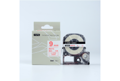 Epson LK-SS9RW, 9mm x 9m, testo rossa / sfondo bianco, nastro compatibile