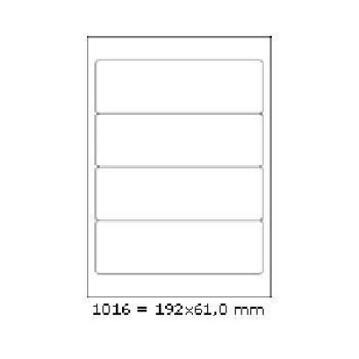 Etichette autoadesive 192 x 61 mm, 4 etichette, A4, 100 fogli