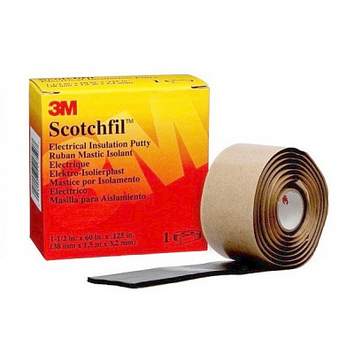 3M Scotchfil Nastro mastice isolante elettrico, nero, sp. 3,1 mm, 38 mm x 1,5 m